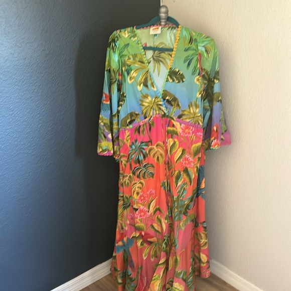 FARM Rio Ombre Forest Ruffle Tunic Dress - Picture 5 of 6